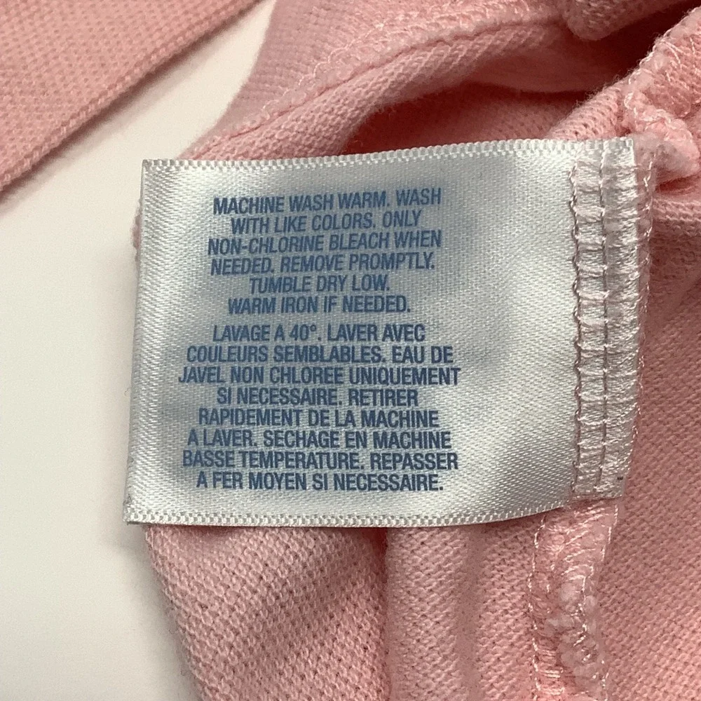 Ralph Lauren Baby Shirt Girls 9m‎ Pink Cotton Long Sleeve Ruffle Collar